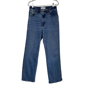 Abercrombie & Fitch Curve Love 90s Relaxed High Rise Jeans 28 6R Medium Wash